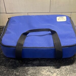 16x13 Pyrex Portables Canvas Blue Bag with handles. Hot or Cold. Travel